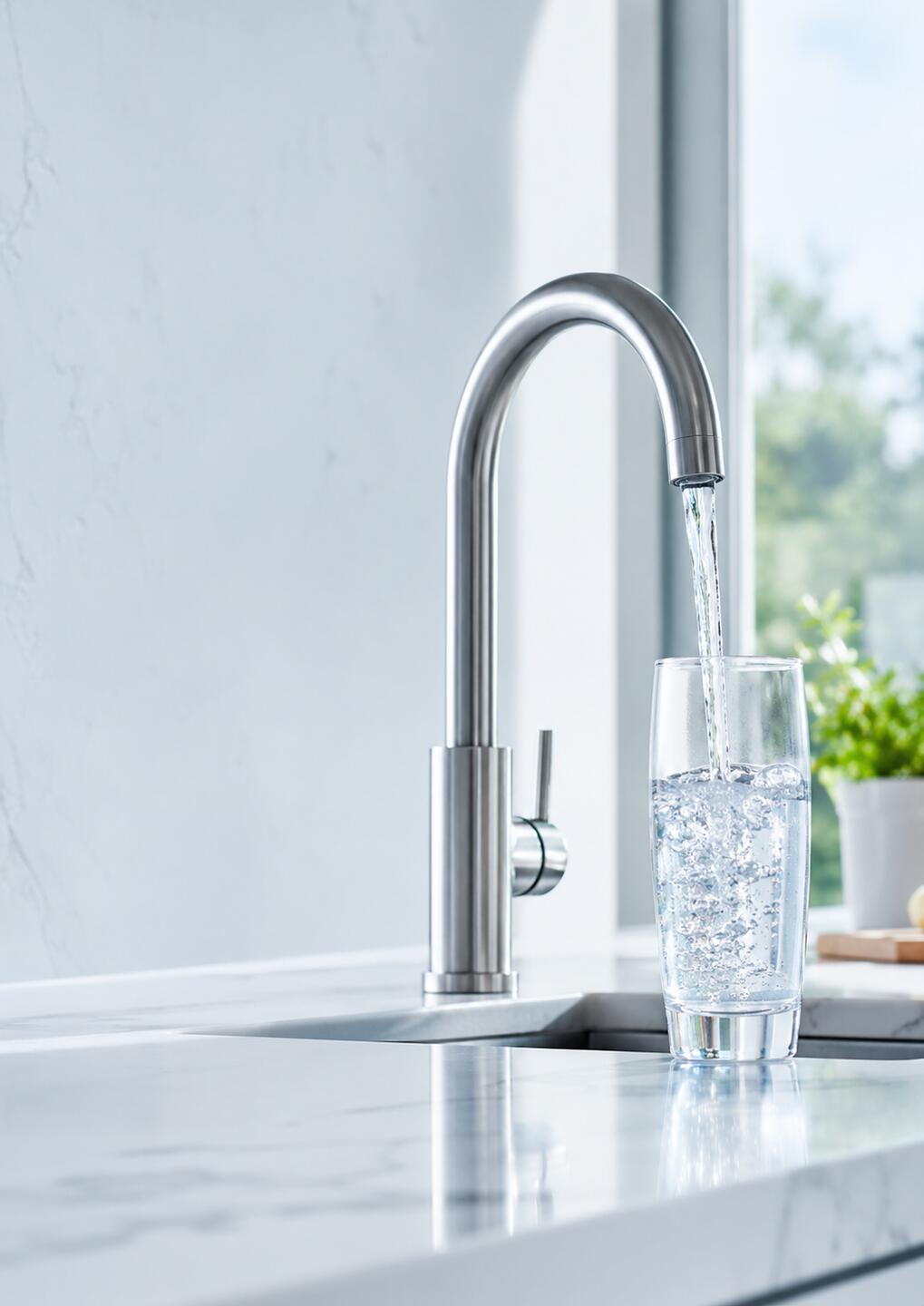 Happy Adelaide customer with filtered water